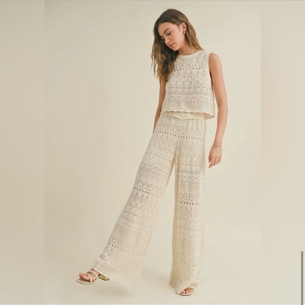 900. NEW The Laguna Beach Crochet Pants